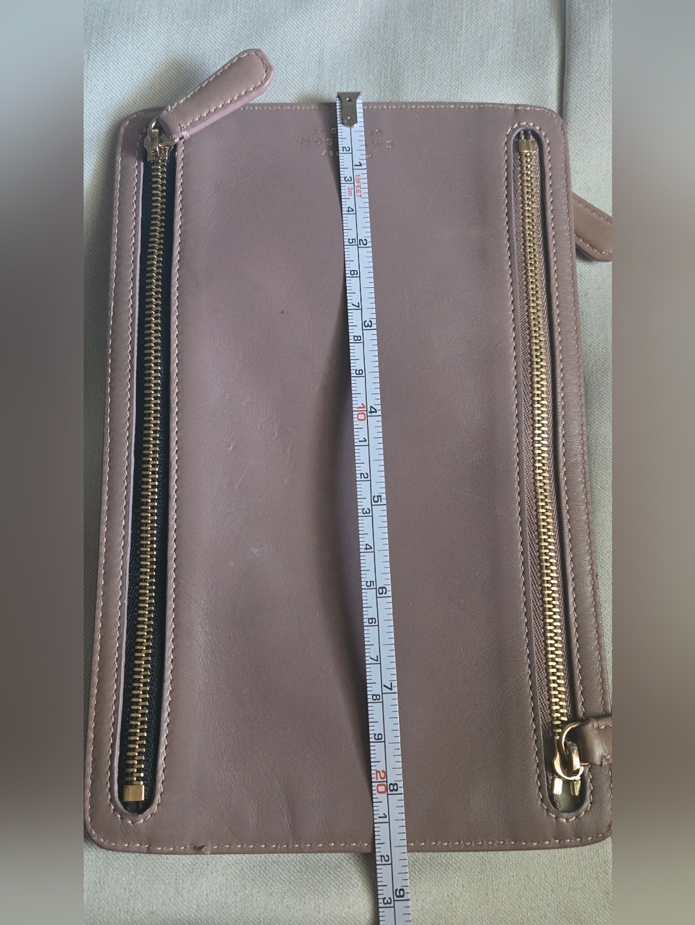 Smythson Mauve Perforated Leather Travel Pouch - Picture 7 of 12